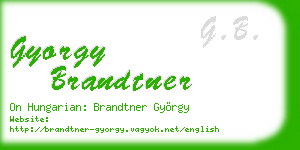 gyorgy brandtner business card